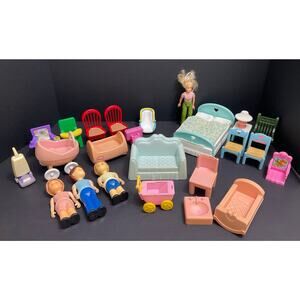 Vintage Little Tikes, Fisher Price , Playskool Doll Furniture Accessories Lot